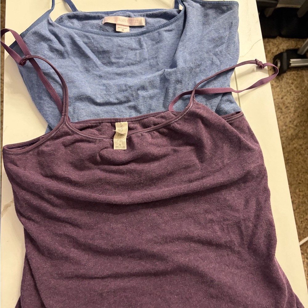 Victoria's Secret Blue and Purple Camisole Set